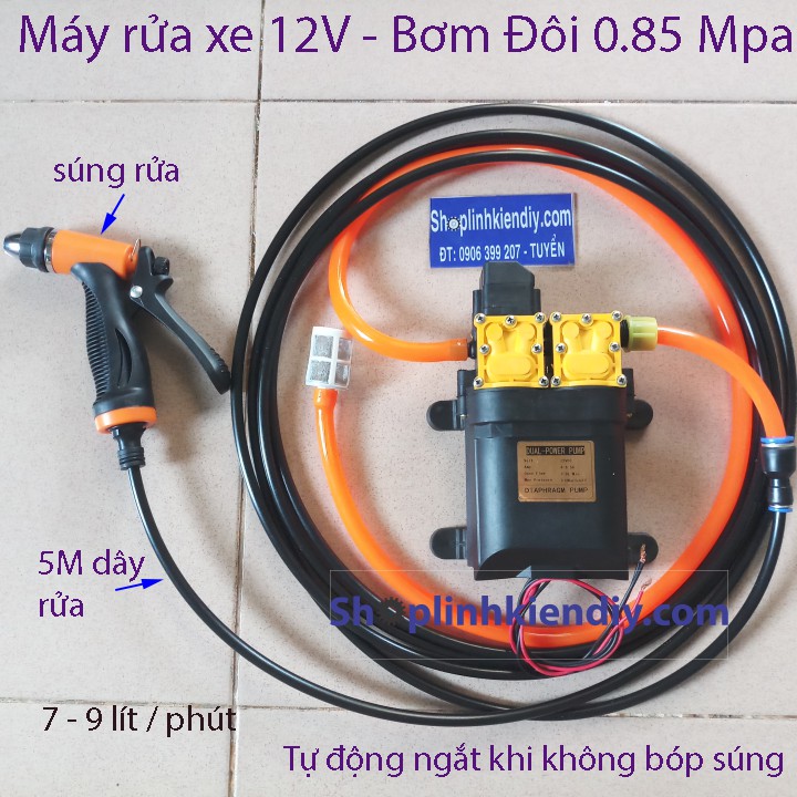 bộ máy rửa xe 12v