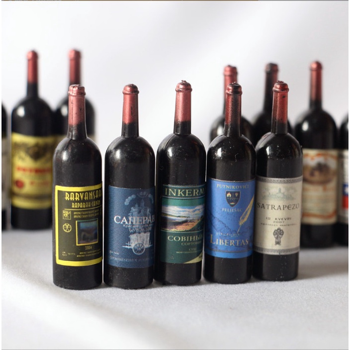 Đồ chơi nhà búp bê mô hình chai vang lớn hình trụ trang trí nhà búp bê, dollhouse DIY