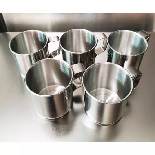 COMBO 5 Ly inox có quai uống nước - Ca làm đá có quai bằng inox - Mikem Shop