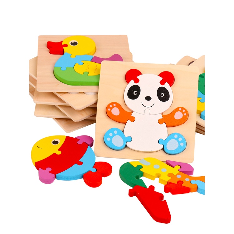 Đồ chơi ghép hình gỗ nổi bằng gỗ thông minh giáo dục Montessori nhiều chủ đề -Miuukidss  giúp bé phát triển trí tuệ