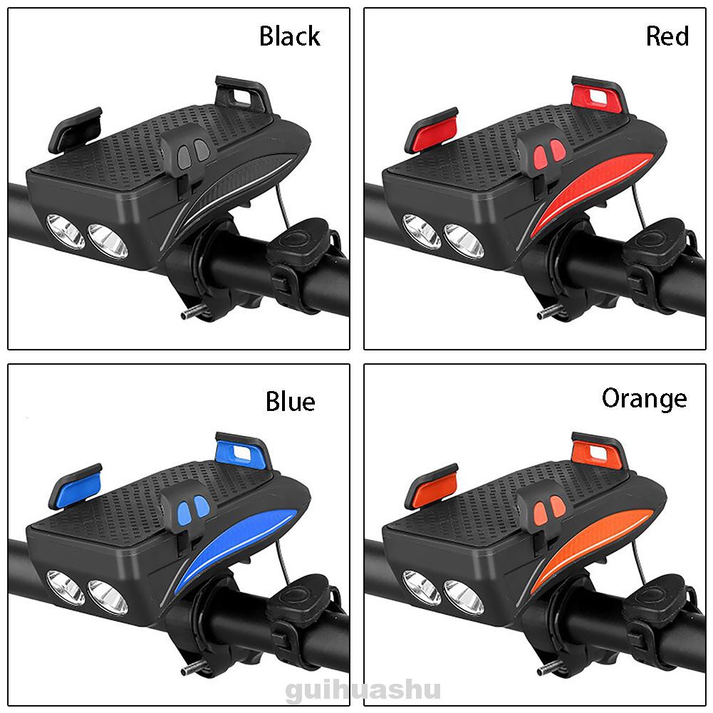 Đèn tích hợp còi xe đạp cổng USB có thể làm giá đỡ điện thoại bằng nhựa ABS chất lượng cao