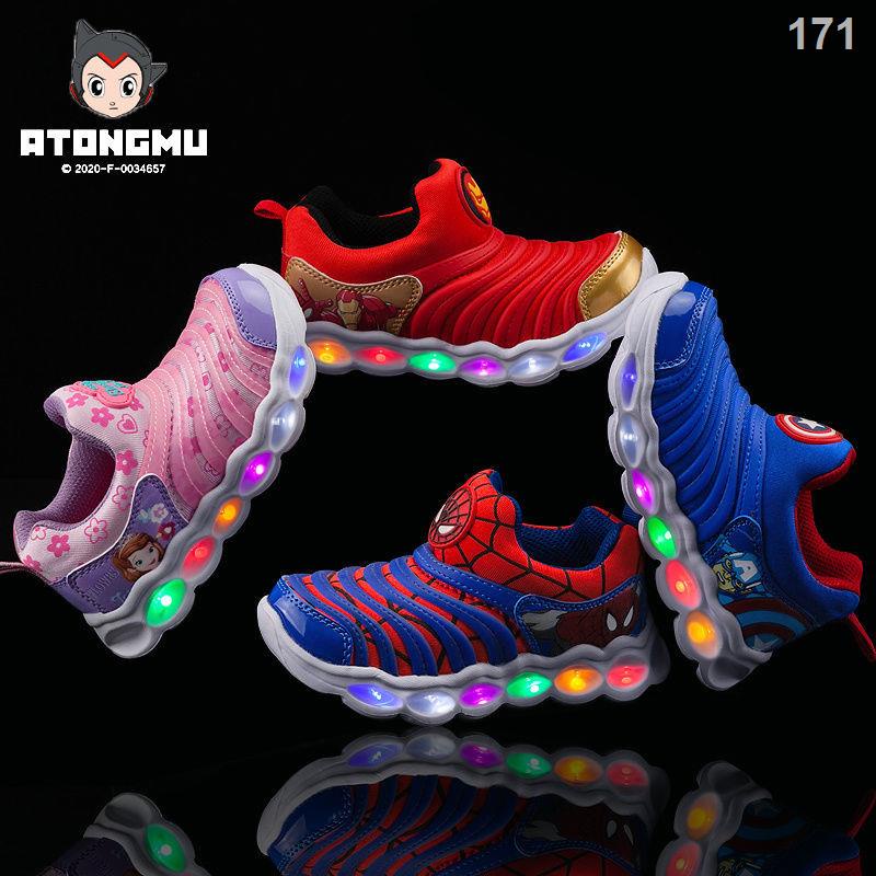 Giày trẻ em Astro Boy 2021 Giày thể thao trẻ em Caterpillar mới hợp thời trang Đèn phát sáng của Nam giới Giày trẻ em Nữ