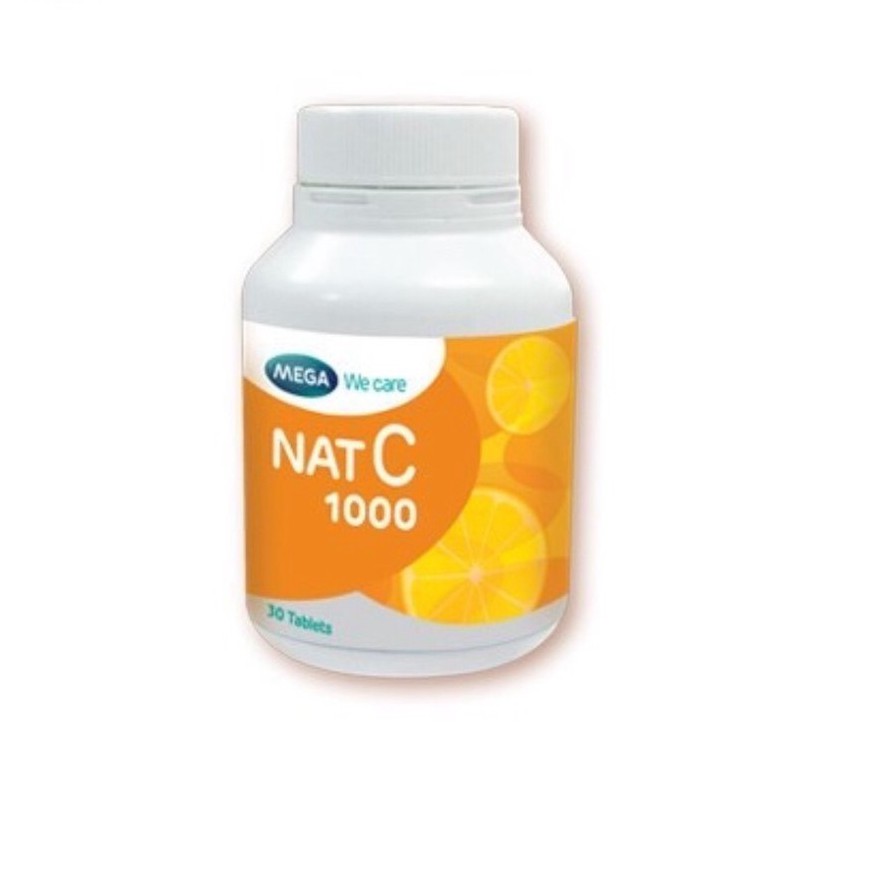 NAT C Mega - Viên uống bổ sung Vitamin C 1000mg, Hộp 30 viên