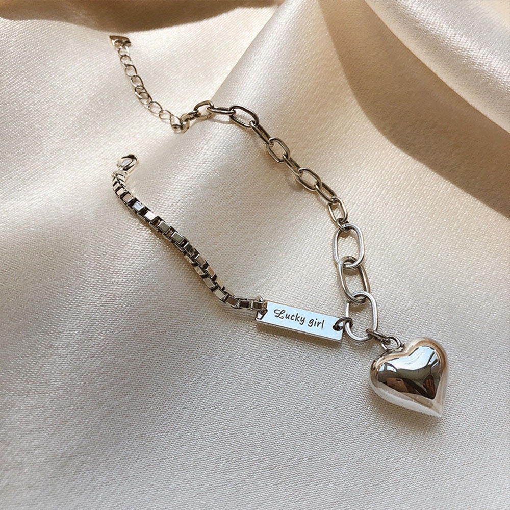 Lắc Chân Mạ Bạc Trang Trí Chữ Love Phong Cách Retro Thời Trang