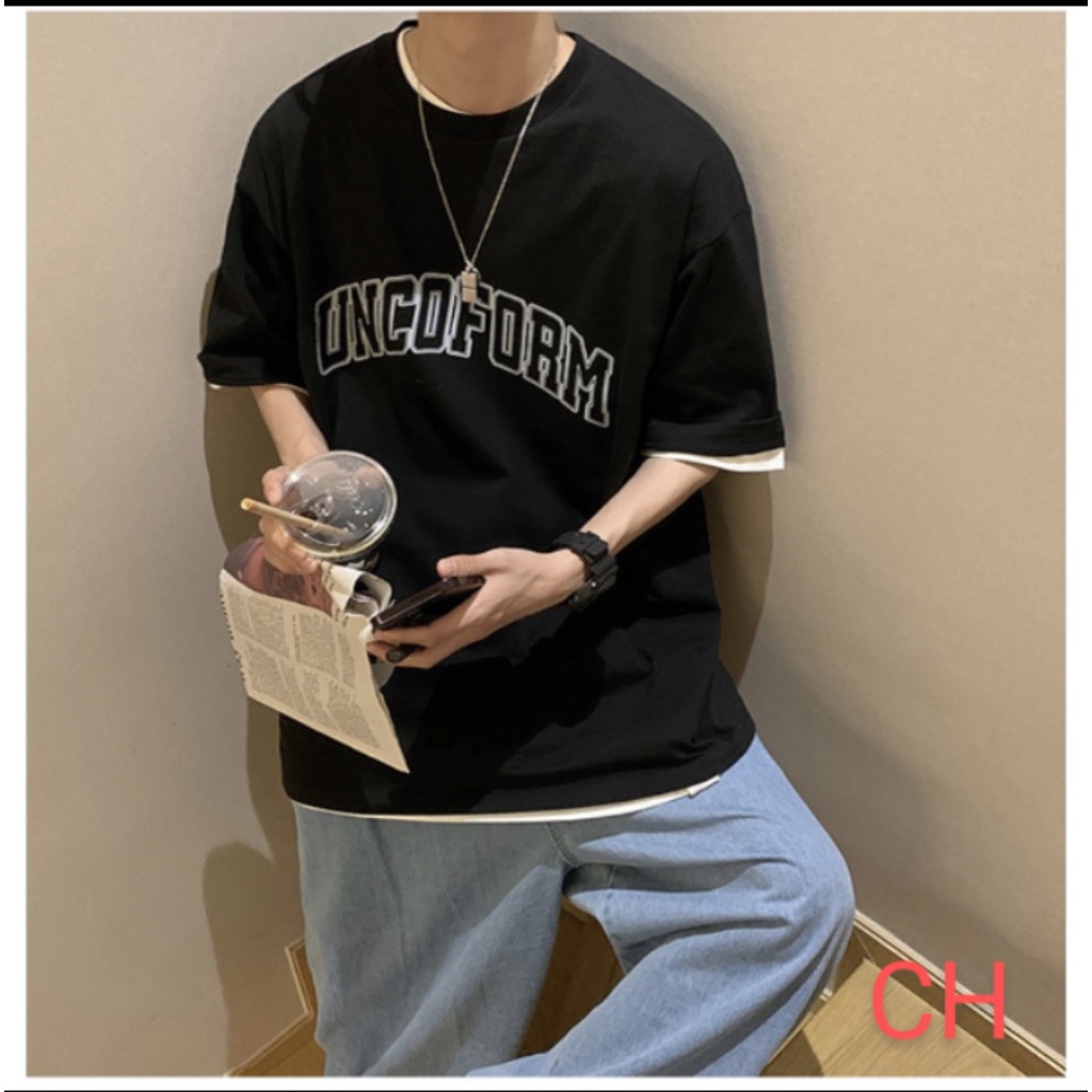 Áo phông  UNCOF Chất cotton su Form thụng unisex