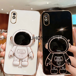 Ốp Điện Thoại Silicon Hình Phi Casing Xiaomi Redmi Note 7 Pro Case Redmi Note 8 Pro Case Redmi Note 10 Pro Case Redmi Note 11 Pro Case Redmi Note 8T Case Redmi Note 10S Note 11S Case Redmi 9A 10X Luxury Cute Silicone 3D Astronaut Stand Phone Cover Case