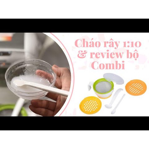 Bộ chế biến ăn dặm combi cho bé phong cách nhật bản phân phối chính hãng Bonbon Mart