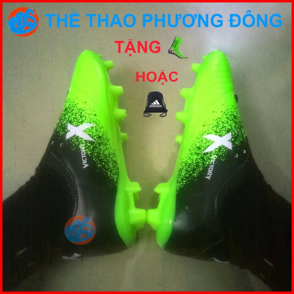 Giày Đá Bóng Đinh Cao X18 Cao Cấp- Giày đá bóng đinh to sân cỏ tự nhiên X18 Xanh Blue 12/12