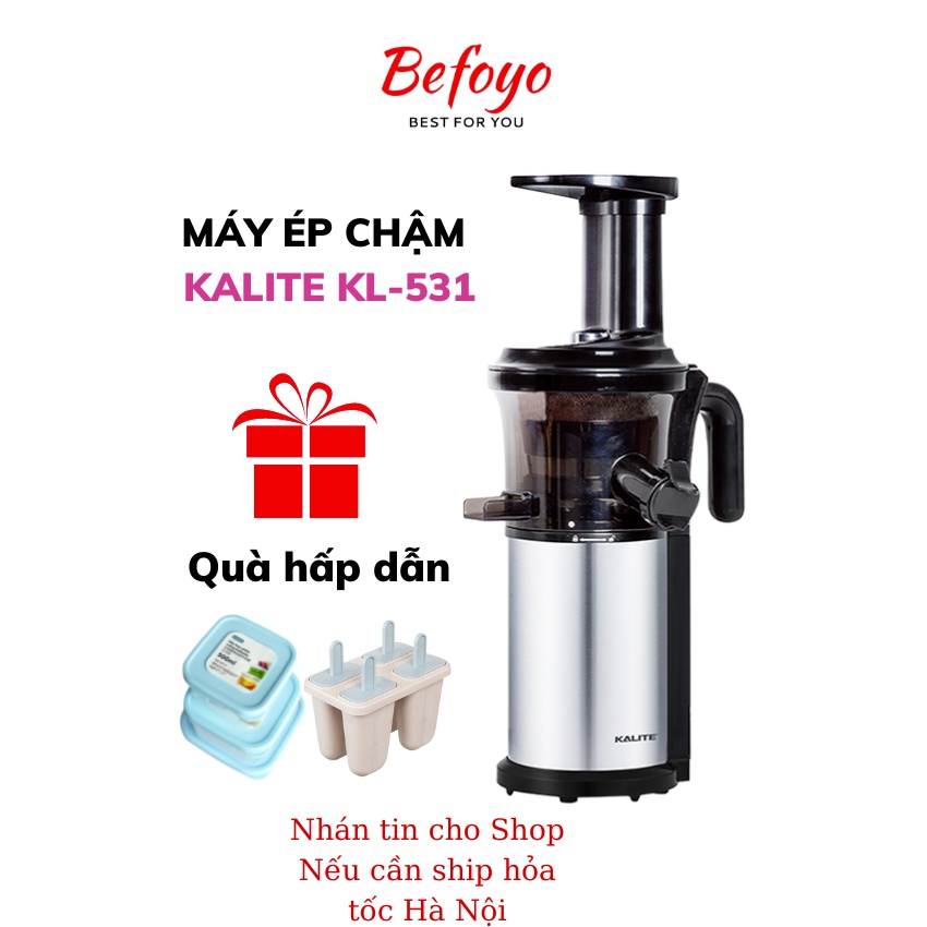 Máy Ép Chậm Kalite KL 531 - KL530 Mini - Máy ép trái cây hoa quả KL531 - Công Suất 200W - Bảo Hành 12 Tháng