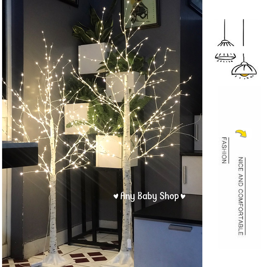 Đèn led hình cây Bạch Dương decor phòng,quán Coffee,trang trí Noel siêu lung linh với 4 dạng kích thước❣❣