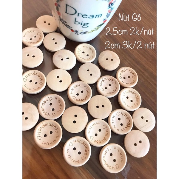 5 Nút Gỗ Handmade