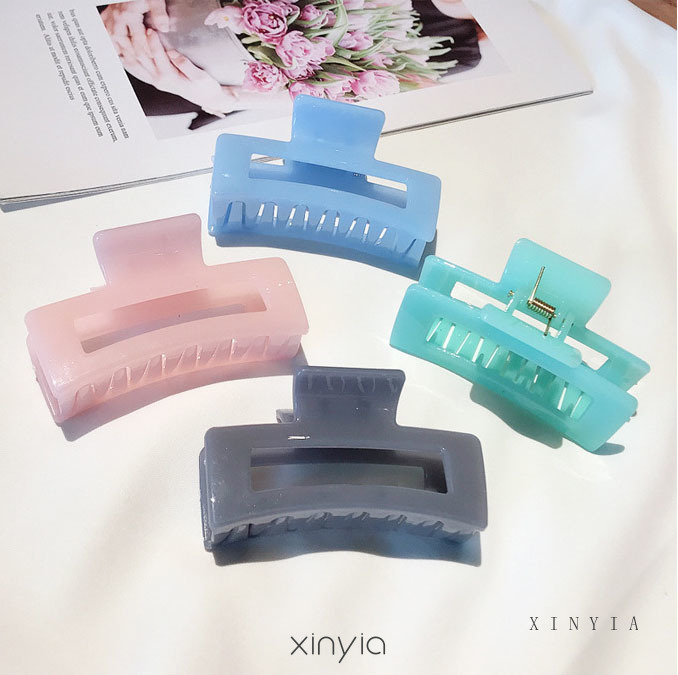 Kẹp Tóc Hình Vuông Kích Thước Lớn Đơn Giản Phong Cách Hàn Quốc
