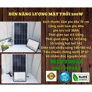 Đèn năng lượng mặt trời 200w light star