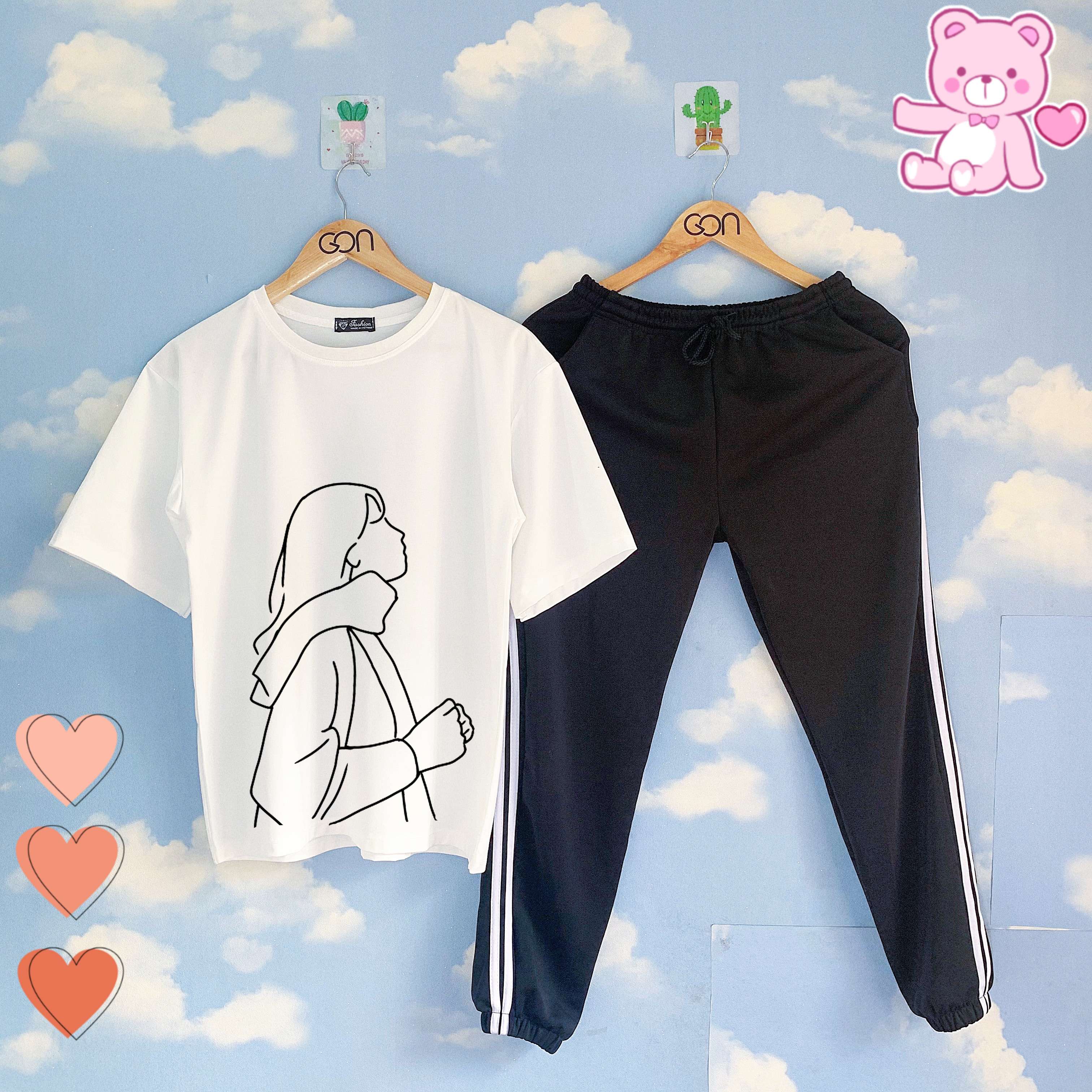 [COMBO TIẾT KIỆM] Set áo tay lửng quần thun 2 sọc ĐEN unisex, quần dài 2 sọc, 3 sọc, Áo tay lỡ và quần thể thao BLACK | BigBuy360 - bigbuy360.vn