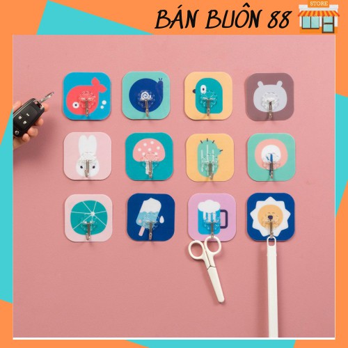 ❌BÁN SỈ❌ Móc Dán Tường 3D Siêu Dính Siêu Chịu Lực In Hình Dễ Thương 88072 shop Giang Phạm