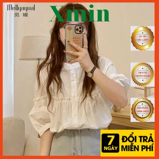 áo babydoll tiểu thư A222 cổ tròn quảng châu Thời trang Xmin
