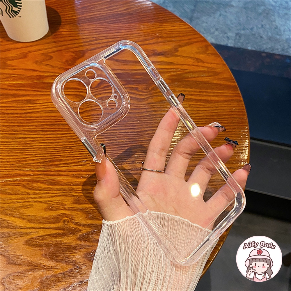 Ốp Điện Thoại TPU Mềm Trong Suốt Chống Sốc Màu Trơn Đơn Giản Cho IPhone 14 Pro Max 11 7Plus 13 12 11 Pro Max X XS XR