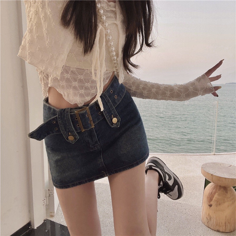 COZOK Chân váy jean Lưng Cao Form Ôm Kiểu Dáng Hợp Thời Trang