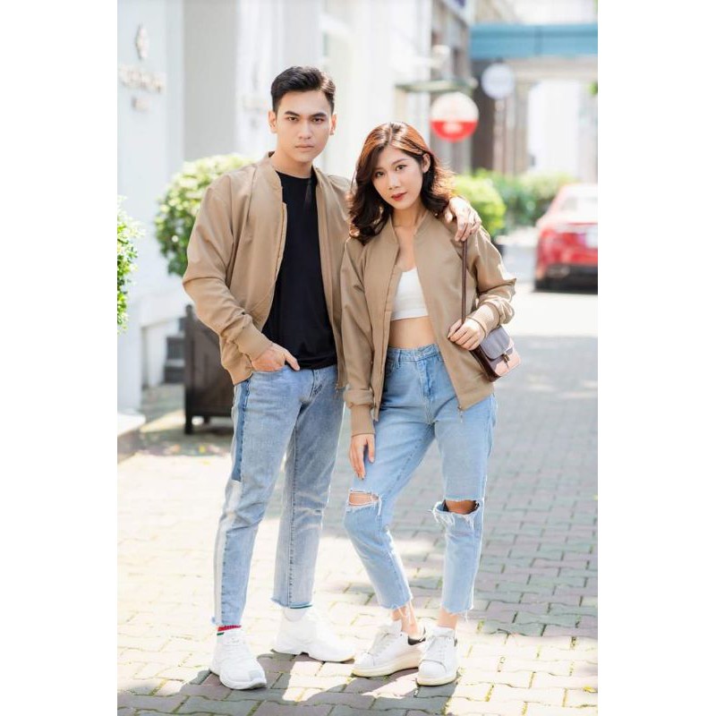 Áo khoác kaki nam nữ kiểu bamber