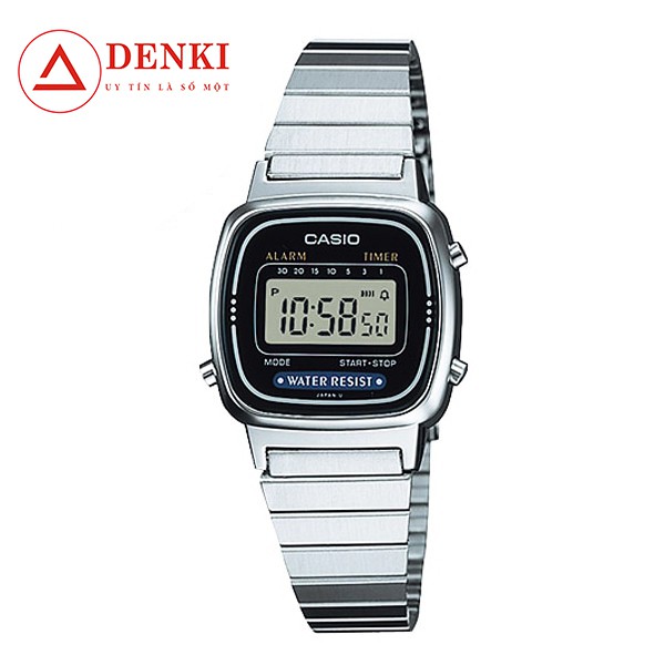 [CAO CẤP] Đồng hồ nữ dây thép không gỉ Casio Standard LA670WA-1DF chính hãng Anh Khuê (LA670WA-1SDF)