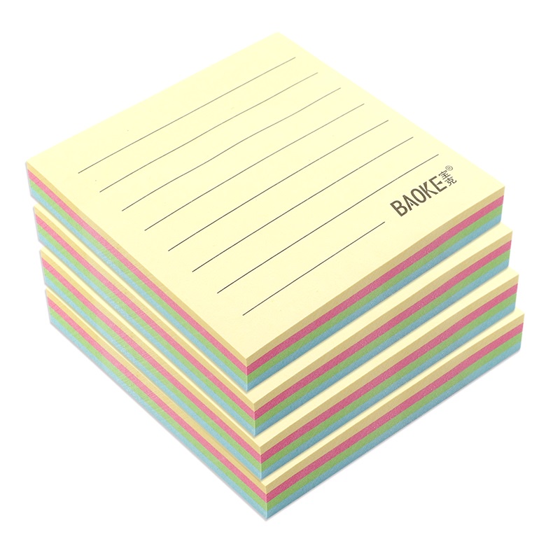 [Giao hỏa tốc] COMBO 4 xấp Sticky Note 4 màu TZ6006 macaron - TZ6000 pastel có dòng kẻ 100 tờ Baoke