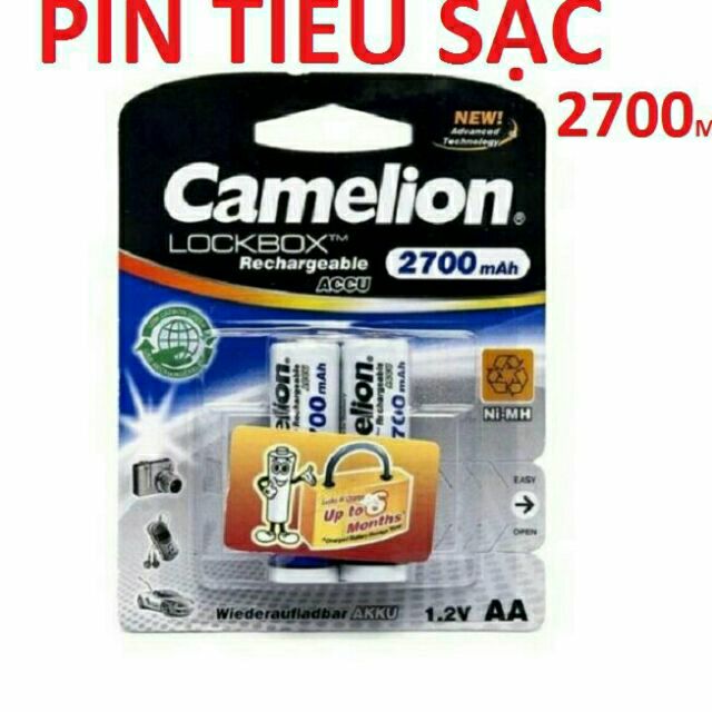 Pin Sạc AA Camelion 2700mAh LockBox