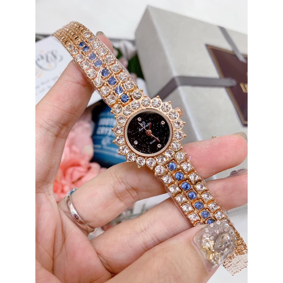 Đồng Hồ Nữ Chính Hãng BS BEESISTER BSH0A Mặt Cánh Hoa Đính Đá Lắp Lánh | BigBuy360 - bigbuy360.vn