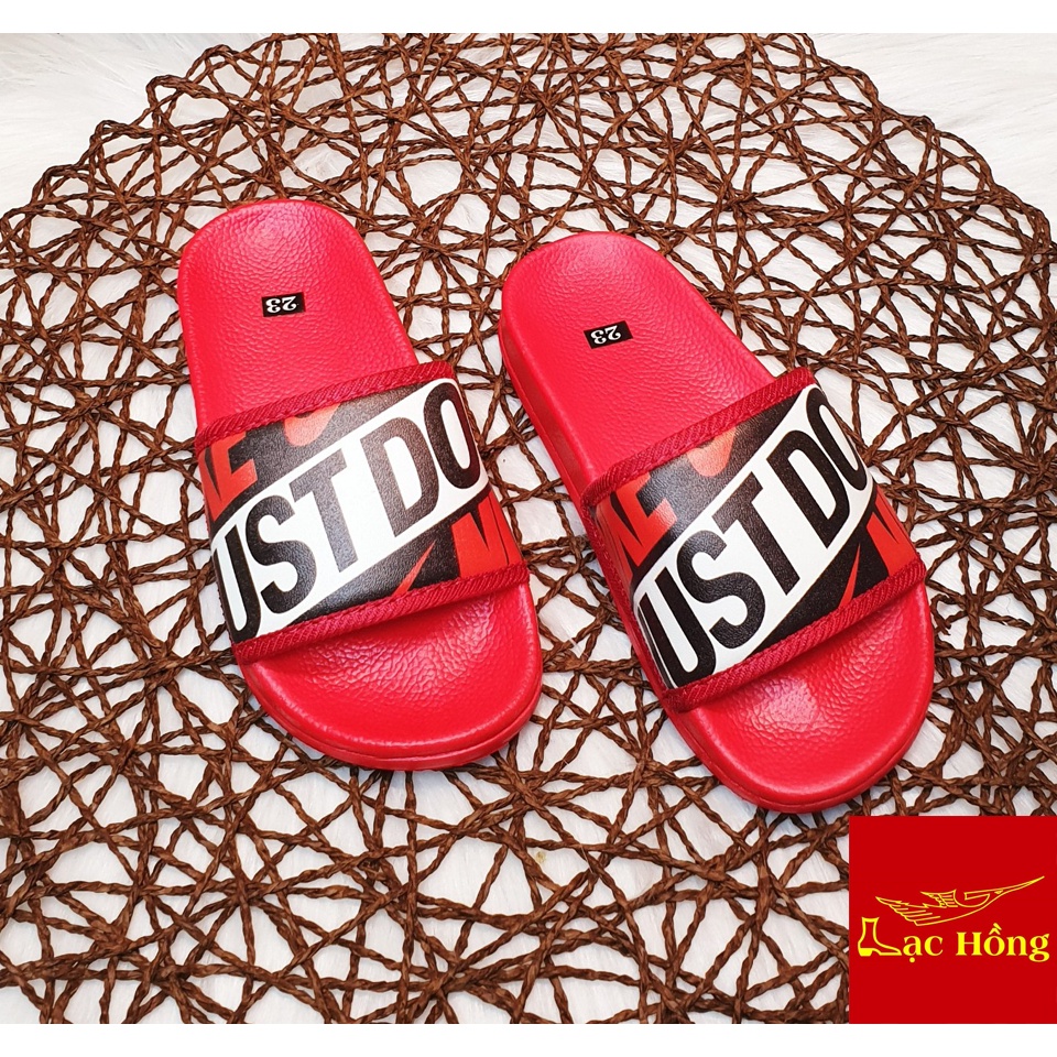 Dép trẻ em quai ngang in hình Just Do It cho bé từ 4 đến 14 tuổi