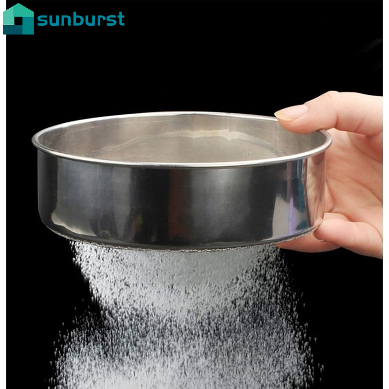 Stainless Steel Round Powder Sieve / Handheld Fine Mesh Flour Sifter / Powdered Sugar Flour Mesh Sieve / Kitchen Baking