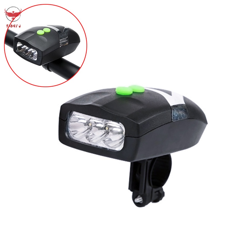 Ultra Đèn Pha LED 3 Bóng Siêu Sáng + Còi Điện Tử Cho Xe Đạp