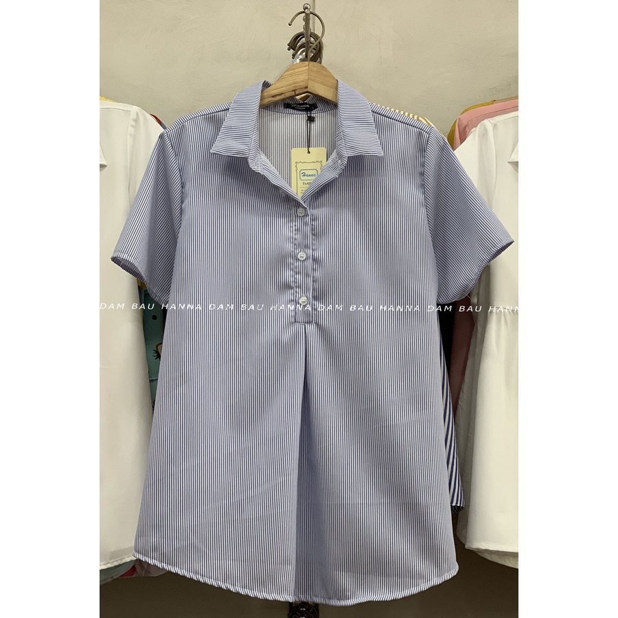 [SIZE 40-80KG] Áo bầu sơ mi công sở lịch sự giá rẻ tphcm vải 100% sợi cotton mềm mát thấm mồ hôi tốt có size 80kg