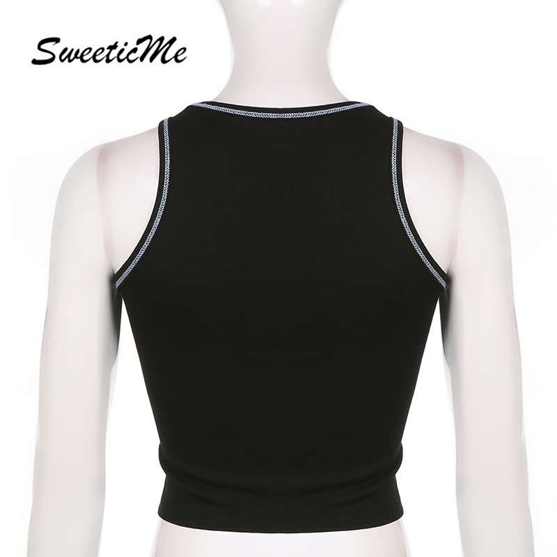 Áo Tank Top Dáng Ôm In Họa Tiết Mới Dành Cho Nữ