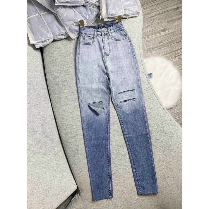 Quần jean nữ ống ôm lưng cao dáng ôm skinny,quần jeans bò nữ cạp cao dáng ôm,Quần jean nữ ống ôm lưng cao dáng ôm skinny