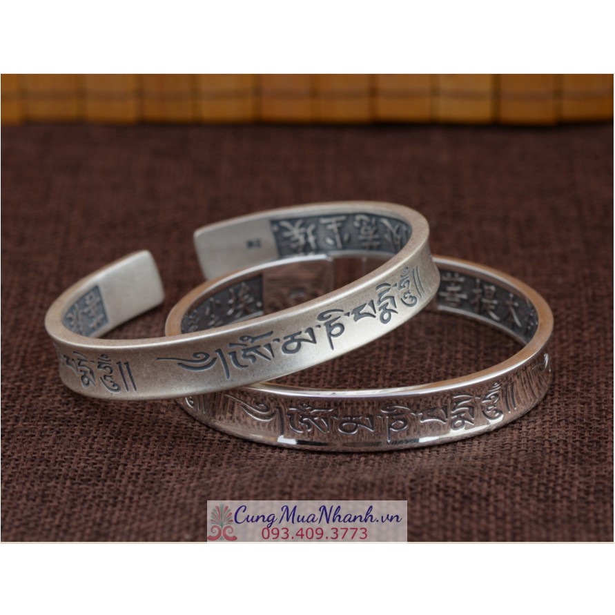 VÒNG TAY KHẮC OM MANI PADME HUM TÂY TẠNG - VT2502