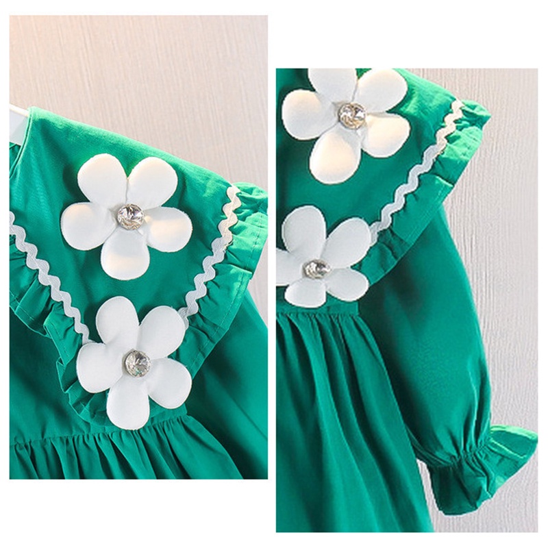 Váy bé gái Đầm Tay Dài Thời Trang Đáng Yêu Cho Bé Gái 0-4 Tuổi