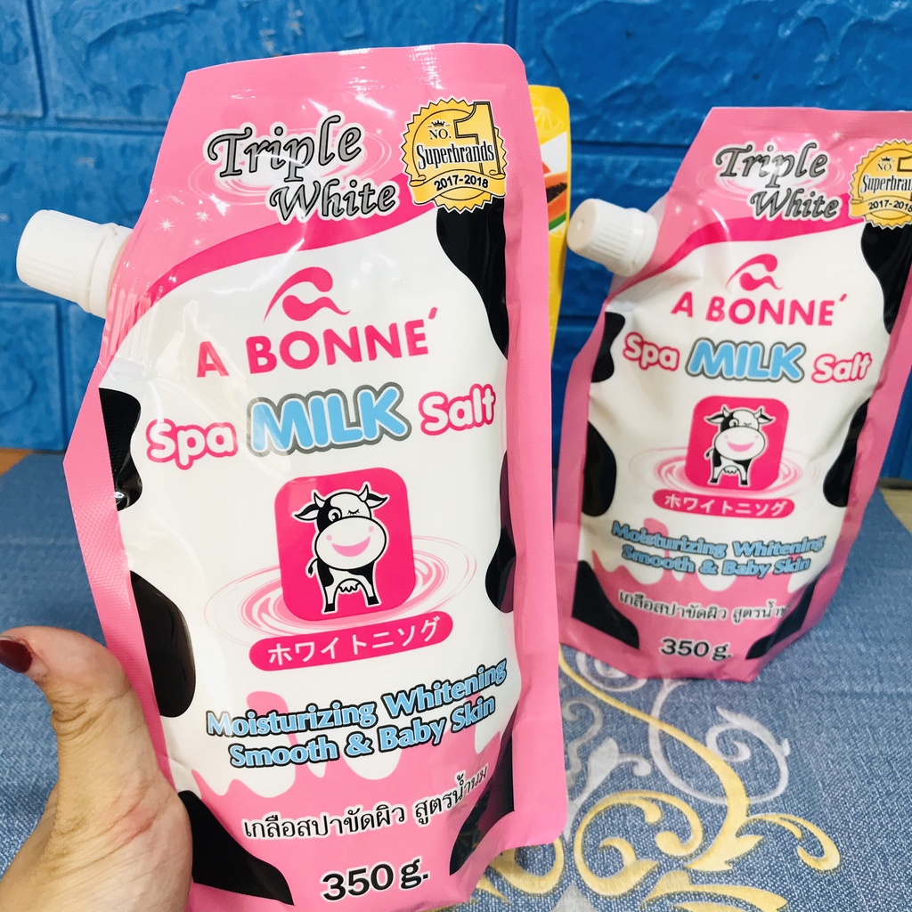 Muối tắm sữa bò tẩy tế bào chết A Bonne Spa Milk Salt 350g Thái Lan