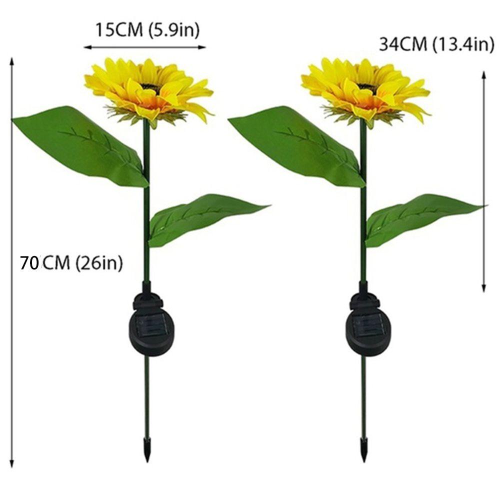 Đèn LED Năng Lượng Mặt Trời Chống Thấm Nước Hình Hoa Hướng Dương Trang Trí Sân Vườn