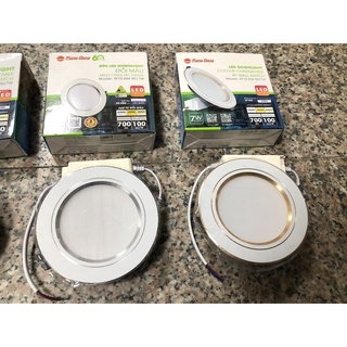 Đèn LED âm trần downlight mắt trâu 7w/90 - 3 chế độ màu Rạng Đông