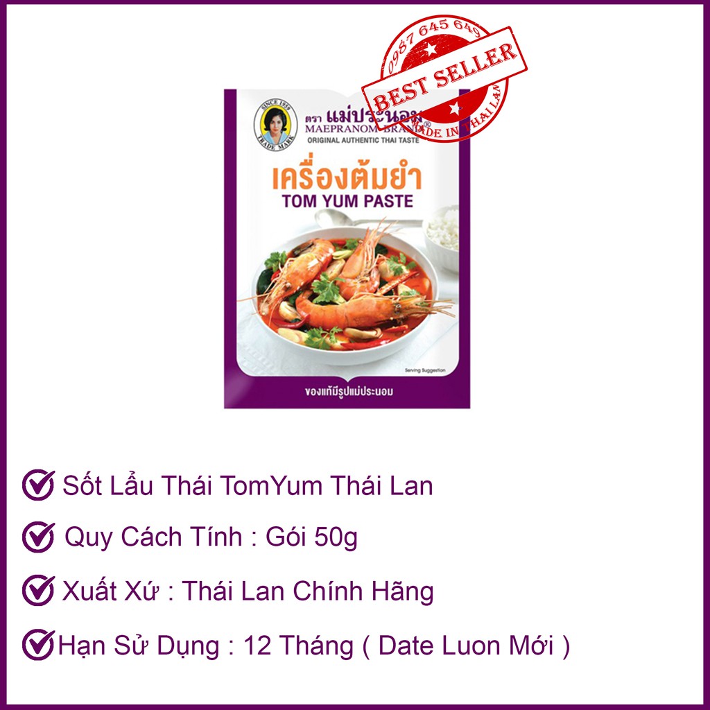 Sốt lẩu Thái Lan Tom Yum Mae Pranom Eufood