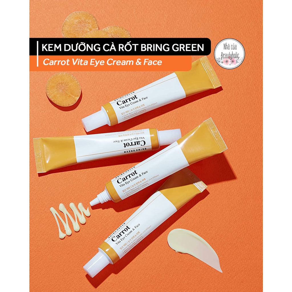 Kem dưỡng cho mặt và mắt BRING GREEN CARROT VITA EYE CREAM &amp; FACE