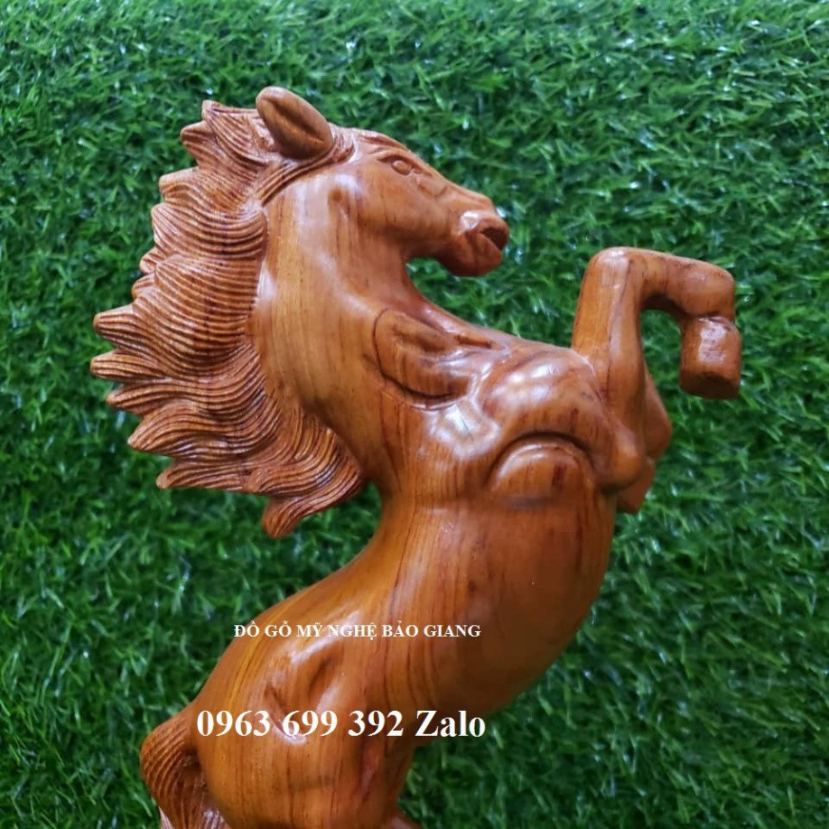 Tượng con ngựa bằng gỗ hương cao 30 cm [RẺ SẬP SÀN]