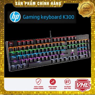 Bàn phím Giả Cơ HP K300 Đèn Led 7 màu Rainbow Phím bấm cực êm