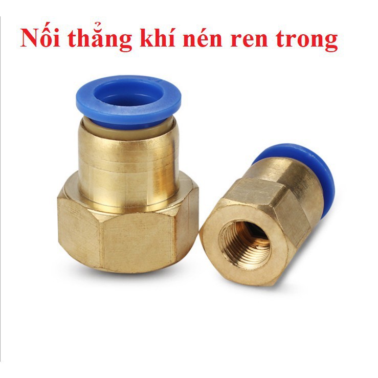 |HÀNG XỊN| ĐẦU NỐI THẲNG REN TRONG PCF KHÍ NÉN, PHUN SƯƠNG ĐẦY ĐỦ KÍCH THƯỚC ỐNG VÀ REN GIÁ SỈ(10 CHIẾC)