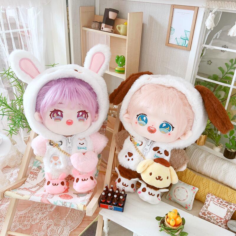 Bộ quần áo thú bông cho bé doll 20cm