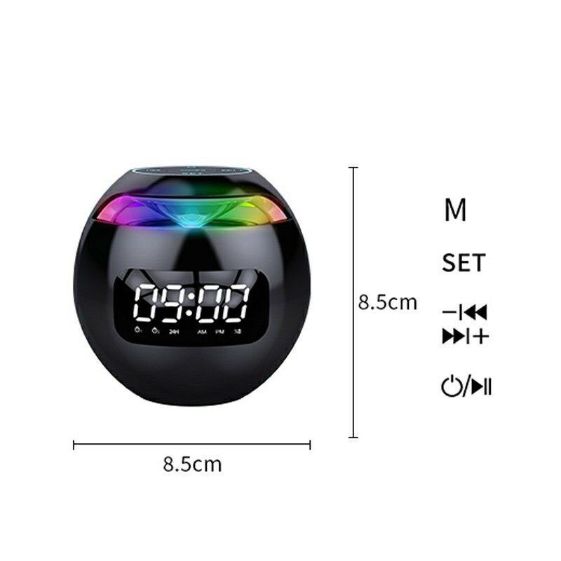 Loa bluetooth mini KIMISO K12 có đồng hồ số hiển thị cài đặt báo thức tiện ích, thiết kết sang trọng 2021 - BH 1 ĐỔI 1