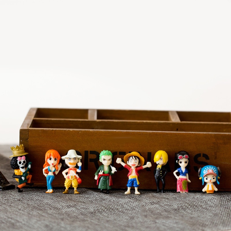 Set 8 Mô Hình Nhân Vật Phim Hoạt Hình One Piece Bằng PVC