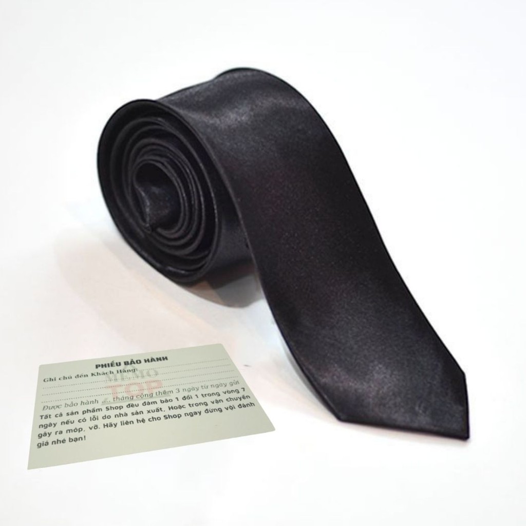 Cà vạt nam nữ đen đỏ kỷ yếu học sinh bản nhỏ 5cm lụa cao cấp hàn quốc, cravat nam ...