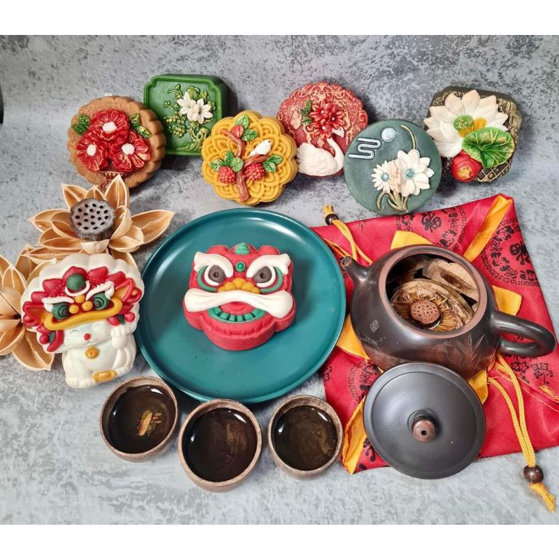 Khuôn trung thu đầu lân lò xo 50g - 75g - 150g