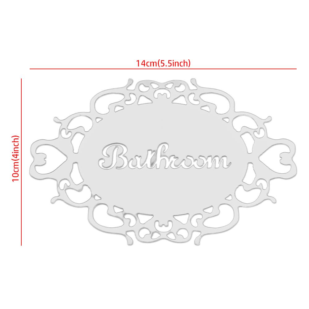 Miếng Dán Trang Trí Cửa Ra Vào / Văn Phòng Hình Oval Tráng Gương Bằng Acrylic DAPHS