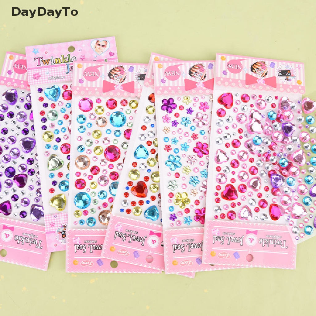 Sticker Dán Tường Bằng Acrylic Họa Tiết Kim Cương 3D DIY Dành Cho Trẻ Em